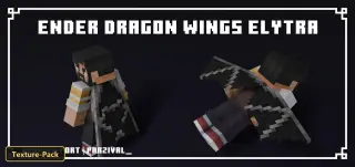 Ender Dragon Wings Elytra (26+, 1.21) – MCPE/Bedrock Texture Pack