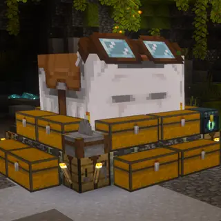 Happy Ghast with Chests [Mobile Warehouse] (Achievements Friendly)