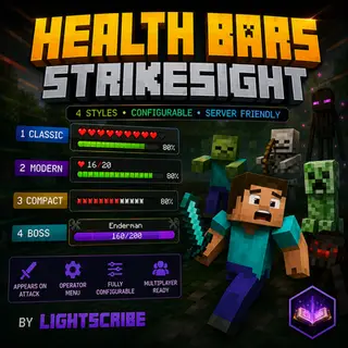StrikeSight Mob Health Bars & Boss Bars