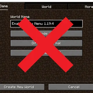 Disable New Create World Menu - Fabric