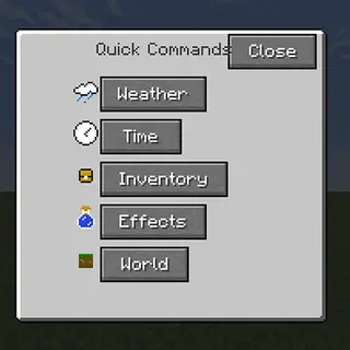 Quick Commands Menu