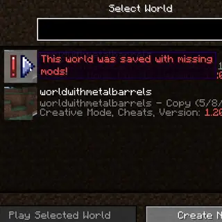 Missing Mods Warning