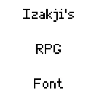 Izakji's RPG Font