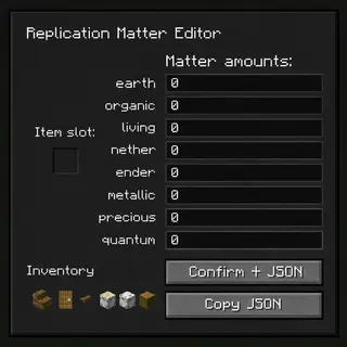 Replication Matter Editor