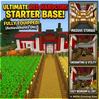 Red Hardcore Starter House | Achievements On