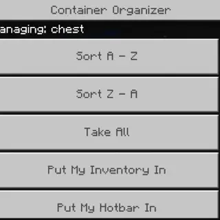 Chest Organization - Automatically make your chests organized!