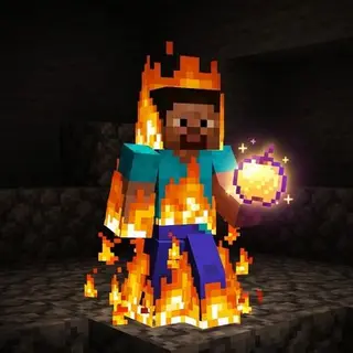 Minecraft But Burning Gives OP Items