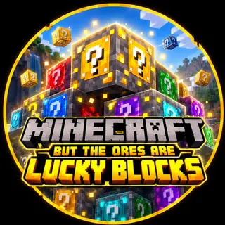 Minecraft, but the ores are lucky blocks.