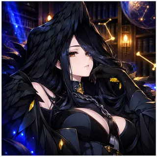 Black Bird Ui | Anime Girl Animated Menu