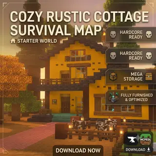 Aesthetic Rustic Farmhouse Starter House | Hardcore | Achievements Enabled