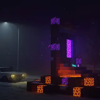 HorizonUIExtension-Nether Portal In Snowy Street