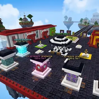 PlayZerMc's SkyGen | Economy, Tiered Gens & PvP Arena [Bedrock/MCPE]