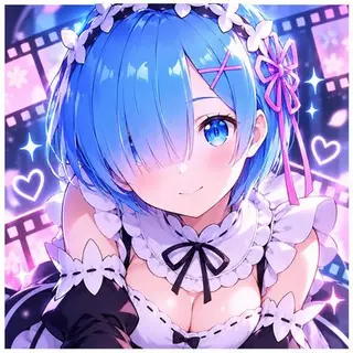Rem UI Re Zero | Anime Girl Animated Menu