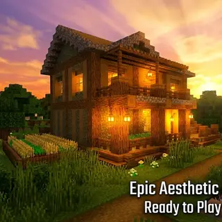 Epic Aesthetic Survival House | Ready to Play (Achievements)