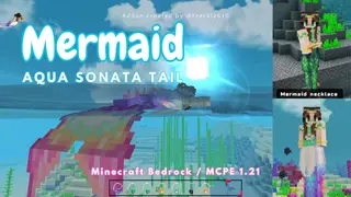 Aqua Sonata Tail Mod v2 - The Best Mermaid Addon for Minecraft Bedrock / MCPE 1.21+