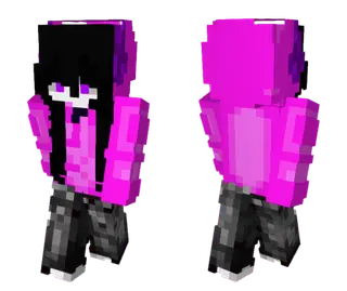 Girl in Pink Hoodie