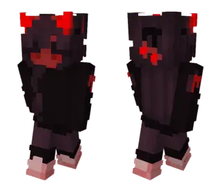 Devil Girl Skin in a Black Hoodie