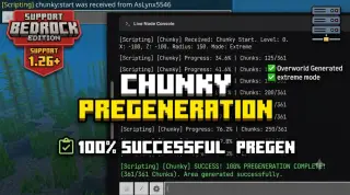 Chunky Pregenerator Addon for Minecraft Bedrock 26.50