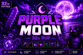 Purple Moon PvP Texture Pack for Minecraft Bedrock 26.50