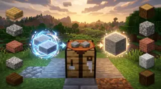 Convert Slabs to Blocks Addon for Minecraft Bedrock 26.50