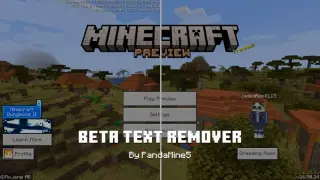 PandaMine Beta Preview Text Remover Texture Pack for MCPE