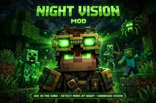 Night Vision Helmet Add-on for Minecraft