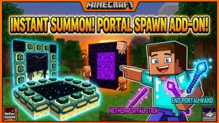 Instant Portals Addon for Minecraft Bedrock 1.21.130
