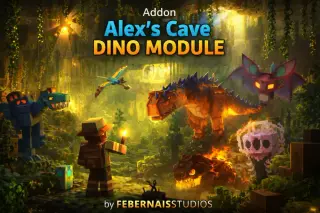 Alex's Cave Dino Addon for Minecraft Bedrock 1.21.100