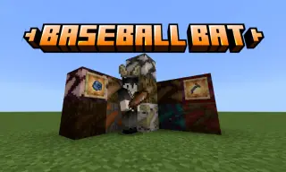 Baseball Bat Addon for Minecraft Bedrock 1.21.90