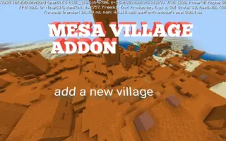 Mesa Village Addon for Minecraft Bedrock 1.21.90