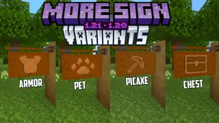 More Sign Variants Addon for Minecraft Bedrock 1.21.20