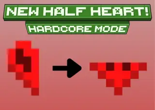 Half Heart from Below Texture Pack for MCPE 26.50