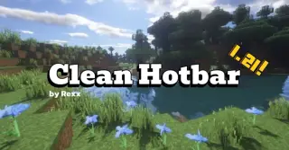 Clean Hotbar Texture Pack for Minecraft Bedrock 1.21.20
