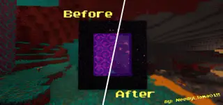 Clear Nether Portals Texture Pack for MCPE 1.21.0