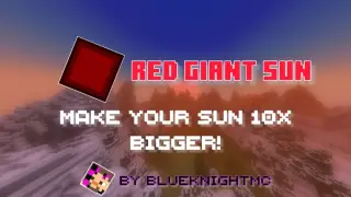 Red Giant Sun Texture Pack for Minecraft Bedrock