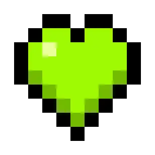 Bright Green Hearts (Monochrome)