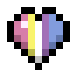 Bigender Pride Flag Hearts (5-Color Vertical)