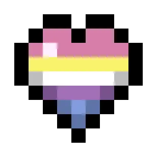 Bigender Pride Flag Hearts (5-Color)